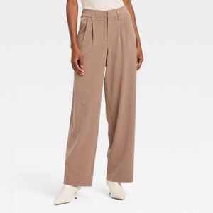 A new day straight fit trouser pants pleated khaki size 14